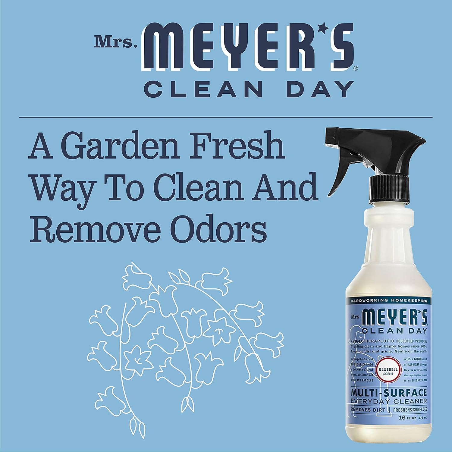 Mrs. Meyer'S All-Purpose Cleaner Spray, Bluebell, 16 Fl. Oz - Pack of 3