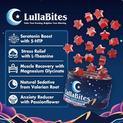 - Natural Sleep Gummies - Made in USA - with 5-HTP, L-Theanine, Magnesium & Valerian Root - Melatonin Free - Vegan - Halal - Sugar, Gluten Free - Sweet Strawberry - 60 Gummies - 30 Servings